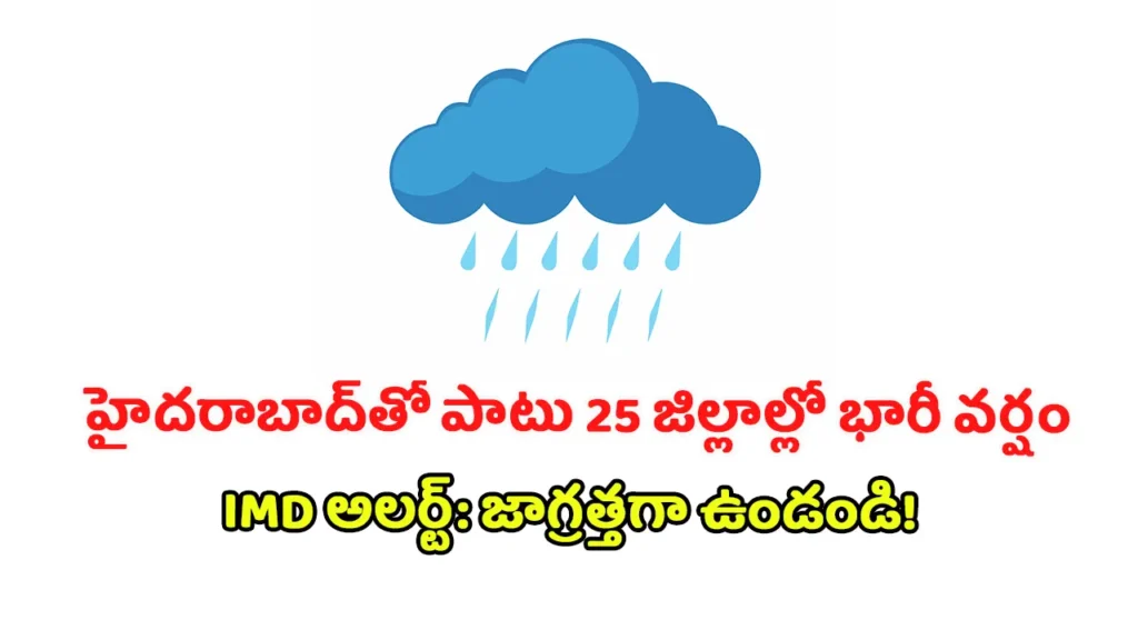 IMD Rainfall Alert Telangana 2025 IMD issues Orange & Yellow alerts – Telangana to witness intense rainfall this week