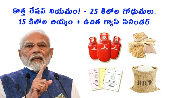 New Ration Card Rule 2025 provides 25kg wheat, 15kg rice and free LPG cylinder to eligible AAY and PHH households under India's enhanced public distribution system