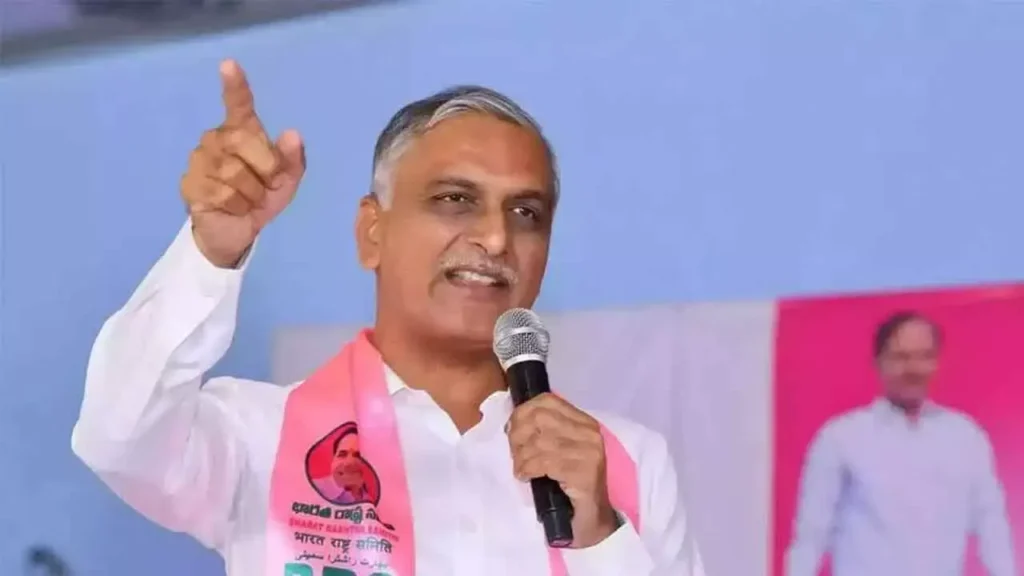 Harish Rao Gives Powerpoint Presentation On Palamuru Project Denies Govts Allegations