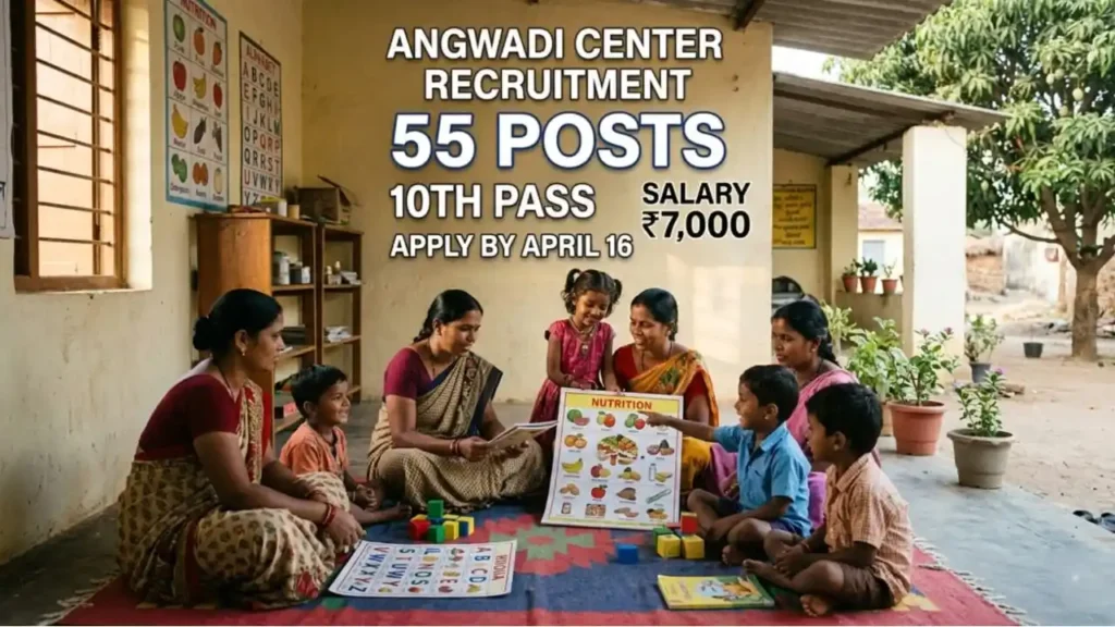 anganwadi jobs sri satya sai – 55 anganwadi helper posts in sri satya sai district, 10th pass eligible, apply by april 16 2026