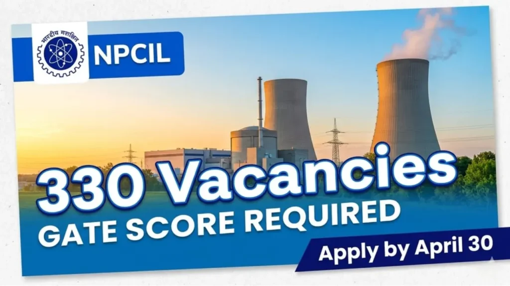 npcil executive trainee 2026 – nuclear power corporation india limited recruitment for engineering graduates with gate score, 330 vacancies