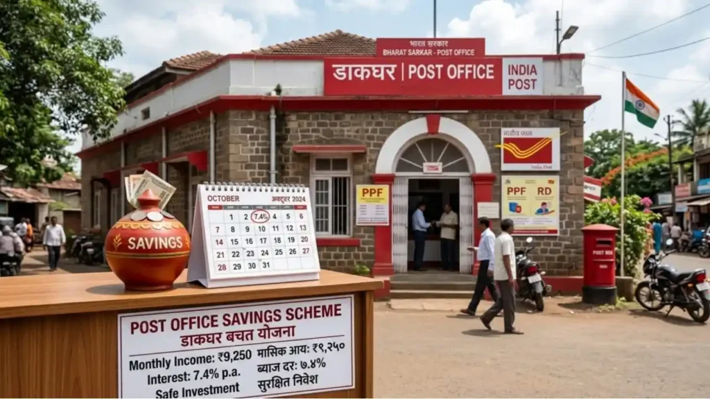 post office monthly income scheme 2026 – pomis scheme details, interest rate 7.4%, monthly income up to rs 9250