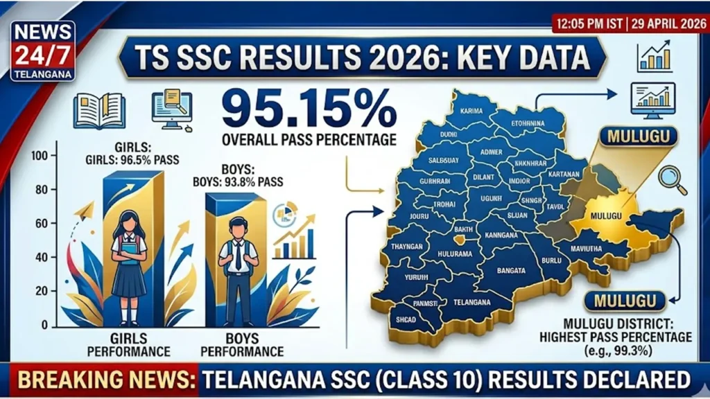 TS SSC Results 2026, Telangana 10th Pass Percentage, Mulugu District Results, Hyderabad SSC Results, SSC Results 2026 Statistics