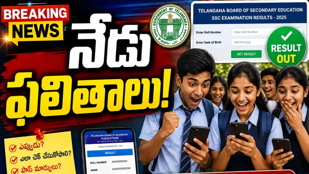 Telangana 10th Supplementary Results 2026 students checking SSC supply results online marks memo download