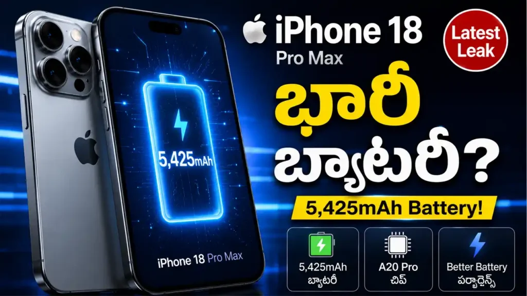 iPhone 18 Pro Max battery capacity latest leak