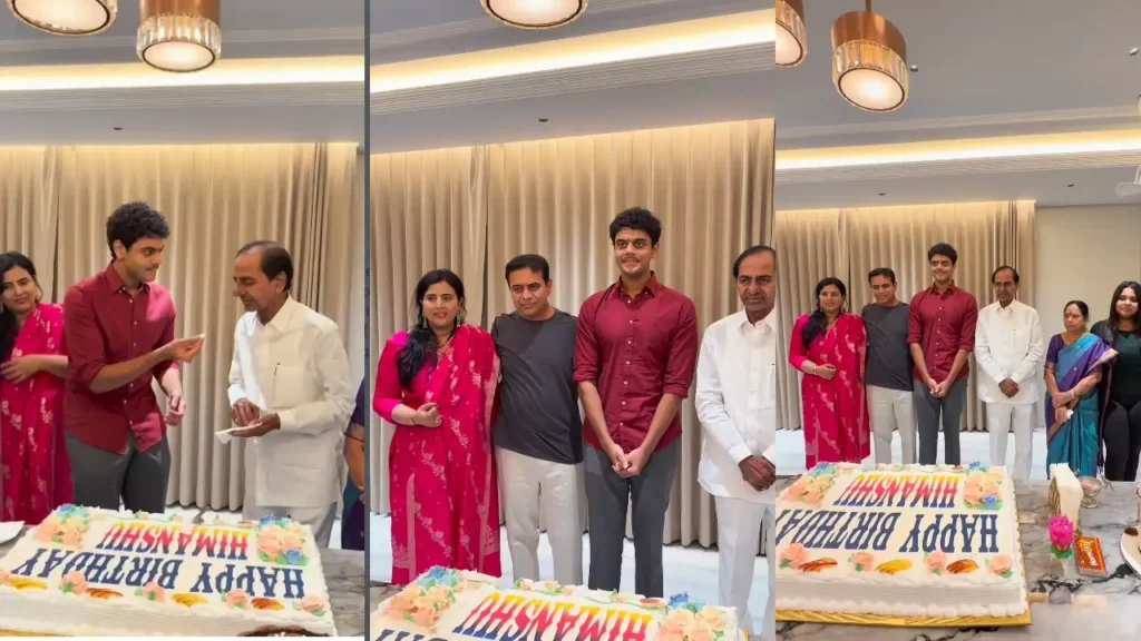 KTR son Himanshu 21st birthday celebrations with KCR and family