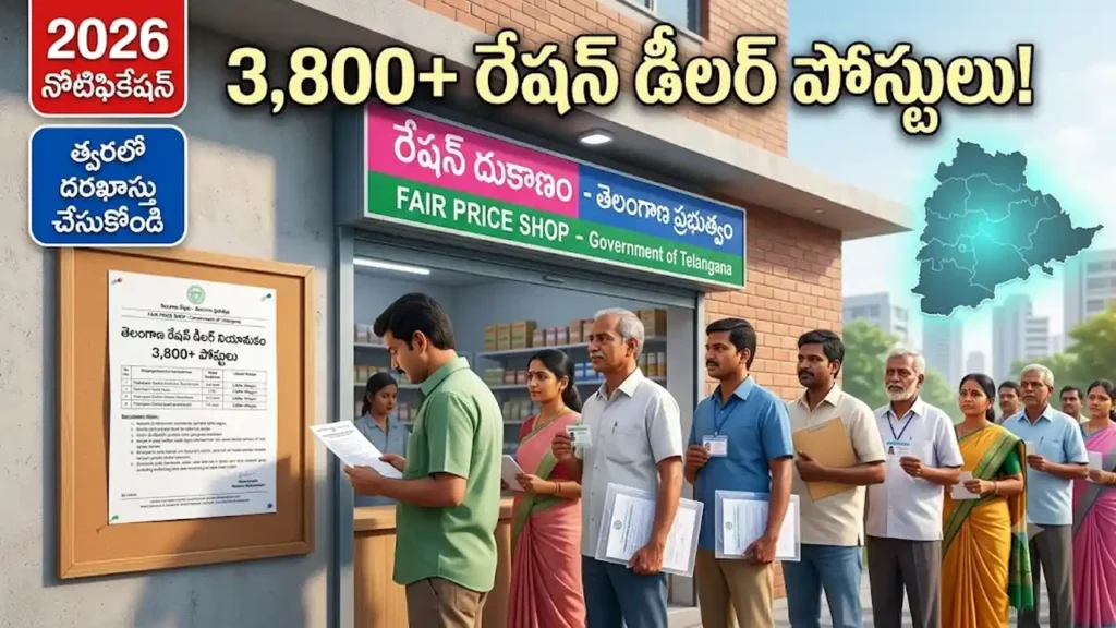 Telangana ration dealer notification 2026 recruitment update for fair price shop vacancies