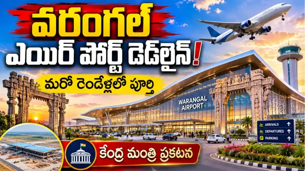 Warangal Mamnoor airport completion deadline announcement by Ram Mohan Naidu